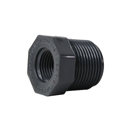 Thrifco Plumbing 1 Inch x 1/2 Inch Threaded x Threaded PVC Bushing SCH 80 8213570